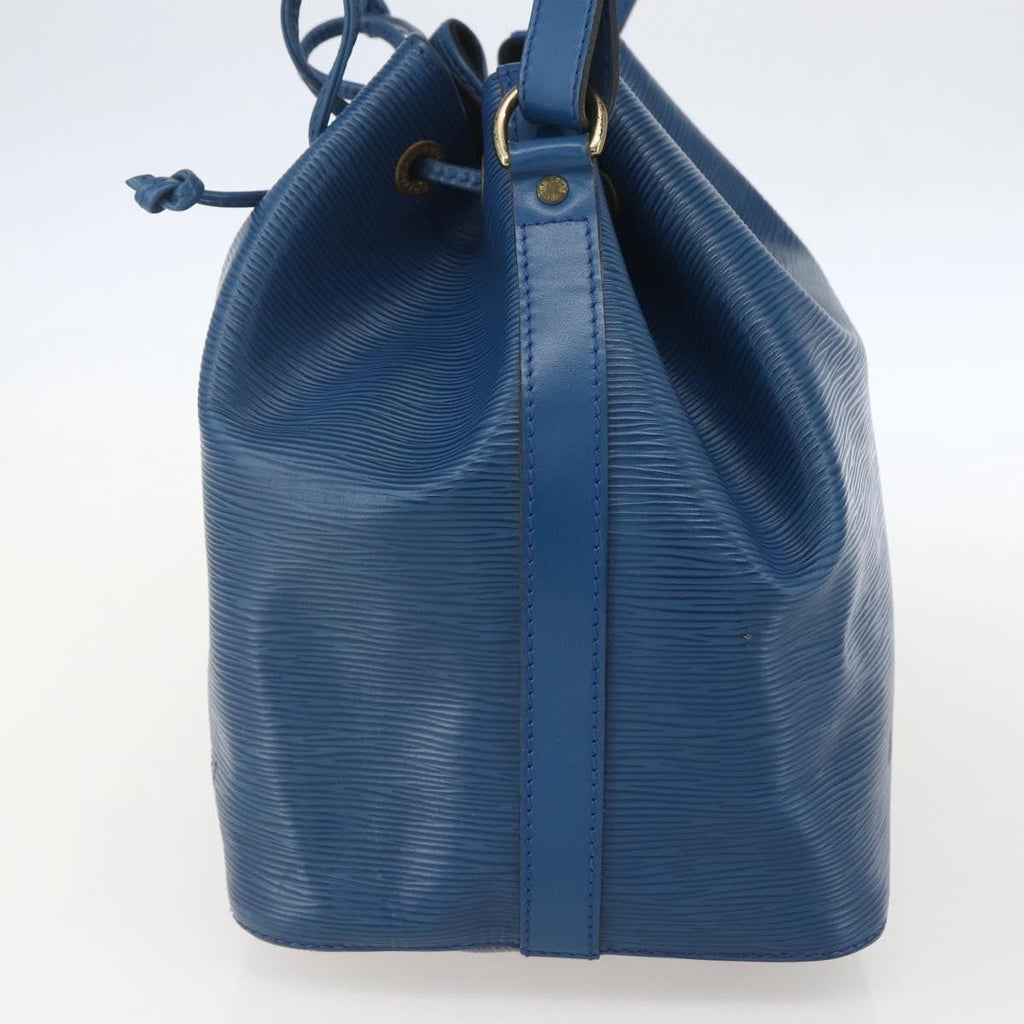 Louis Vuitton Petit Noe Handbag Epi Leather Blue Leather Shoulder Bag