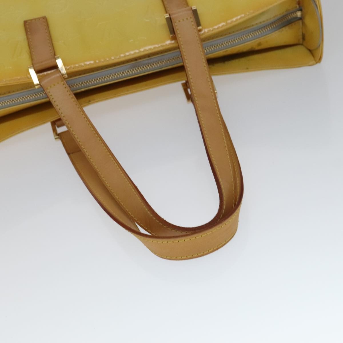 Louis Vuitton Columbus Handbag Monogram Vernis Yellow Patent_Leather Bag