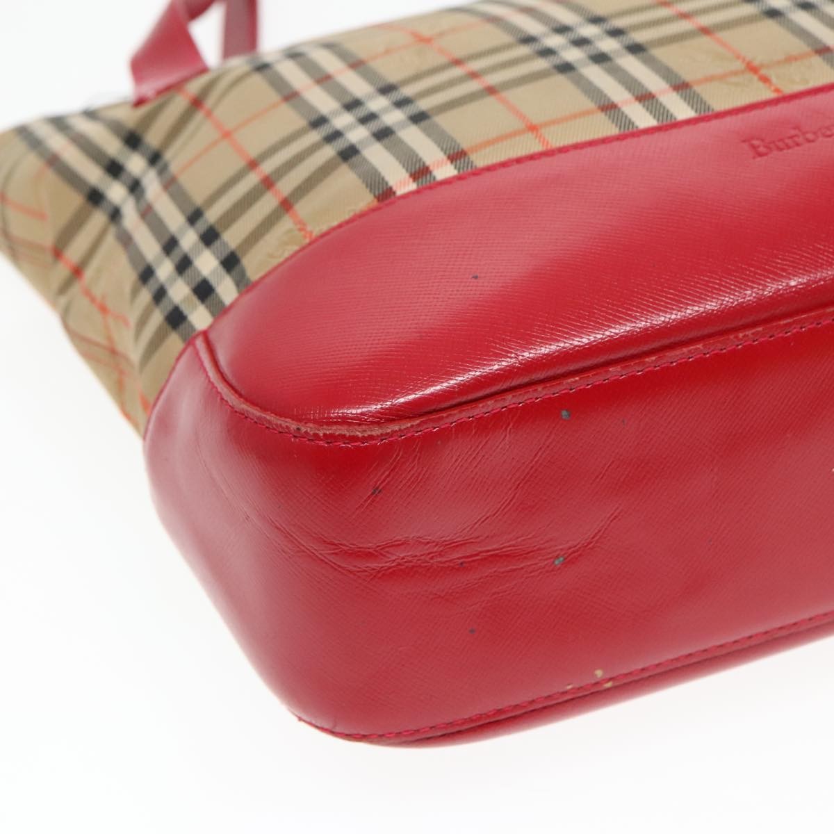 Burberry Nova Check Tote Canvas And Leather Beige Canvas Tote Bag