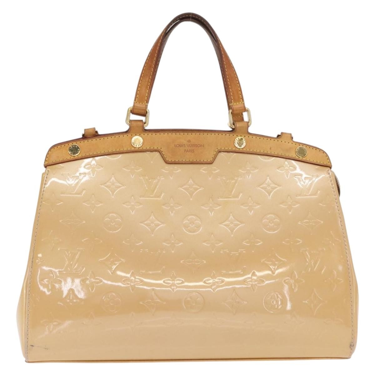 Louis Vuitton Blair Monogram Vernis Beige Patent_Leather Handbag