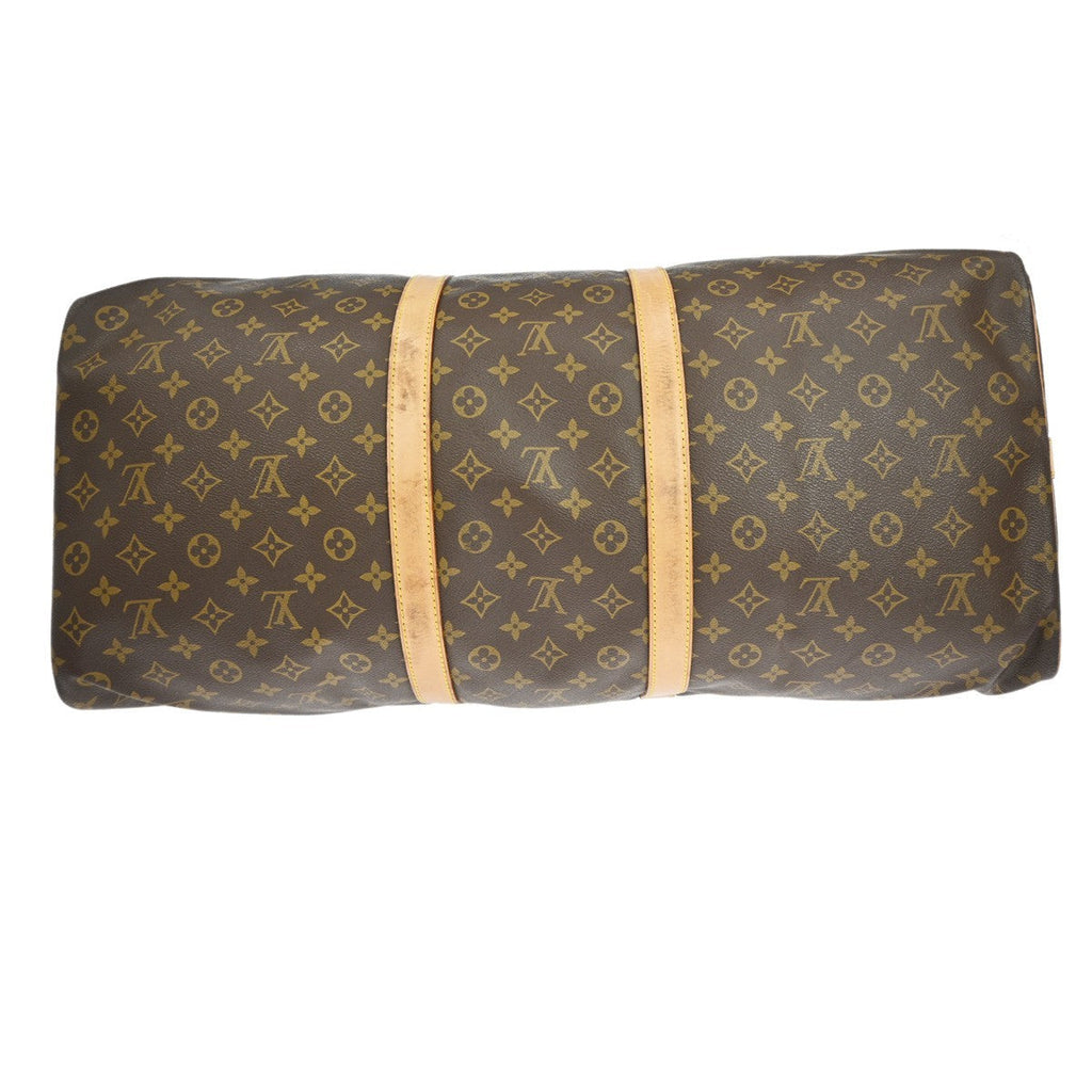 Louis Vuitton Keepall Bandouliere Bag Monogram Canvas Brown Canvas Travel Bag