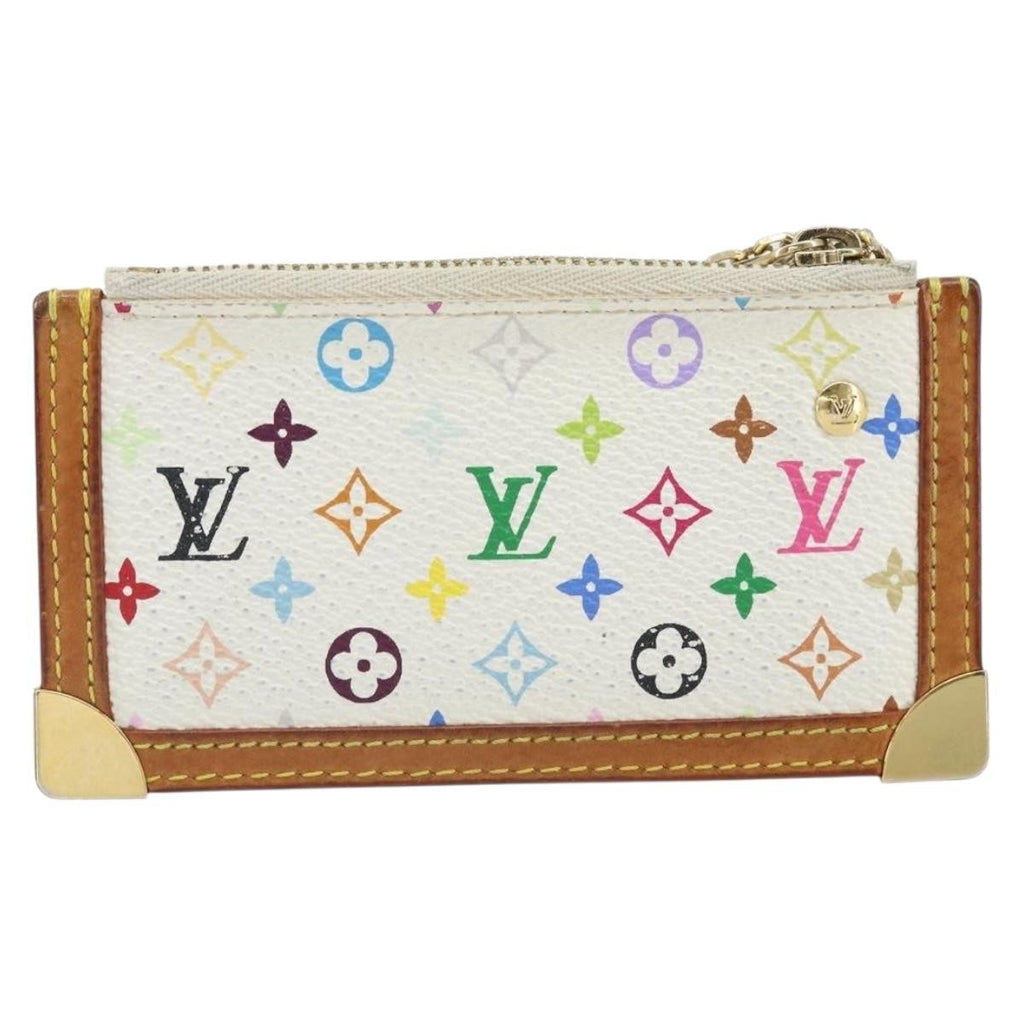 Louis Vuitton Pochette Clés Nm Monogram Multicolor Canvas White Canvas Wallets Accessory
