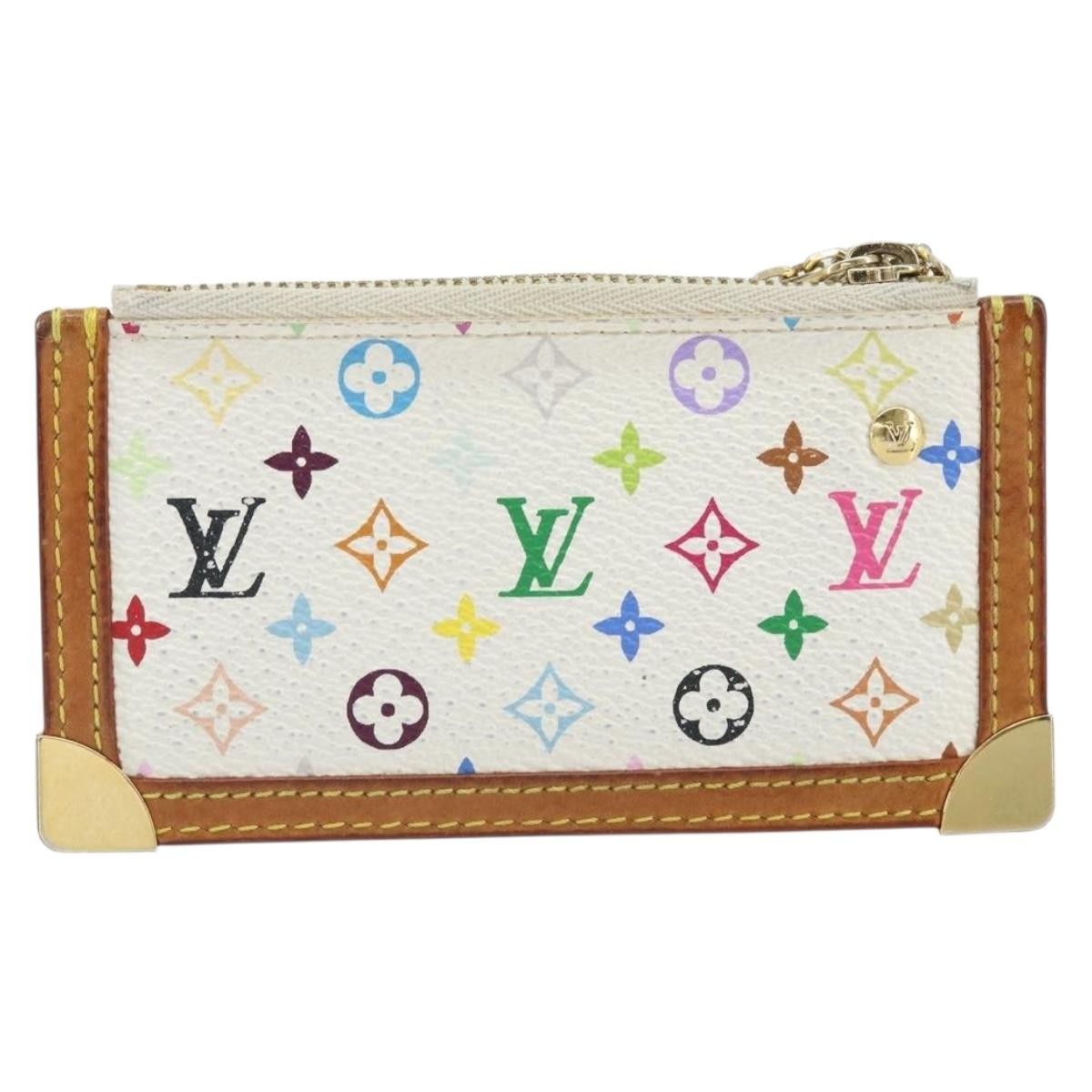 Louis Vuitton Pochette Clés Nm Monogram Multicolor Canvas White Canvas Wallets Accessory
