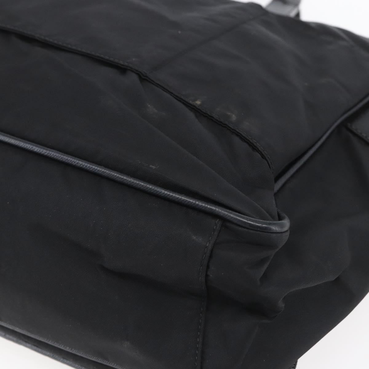 Prada Convertible Front Zip Briefcase Tessuto With Saffiano Leather Black Nylon Briefcase Bag