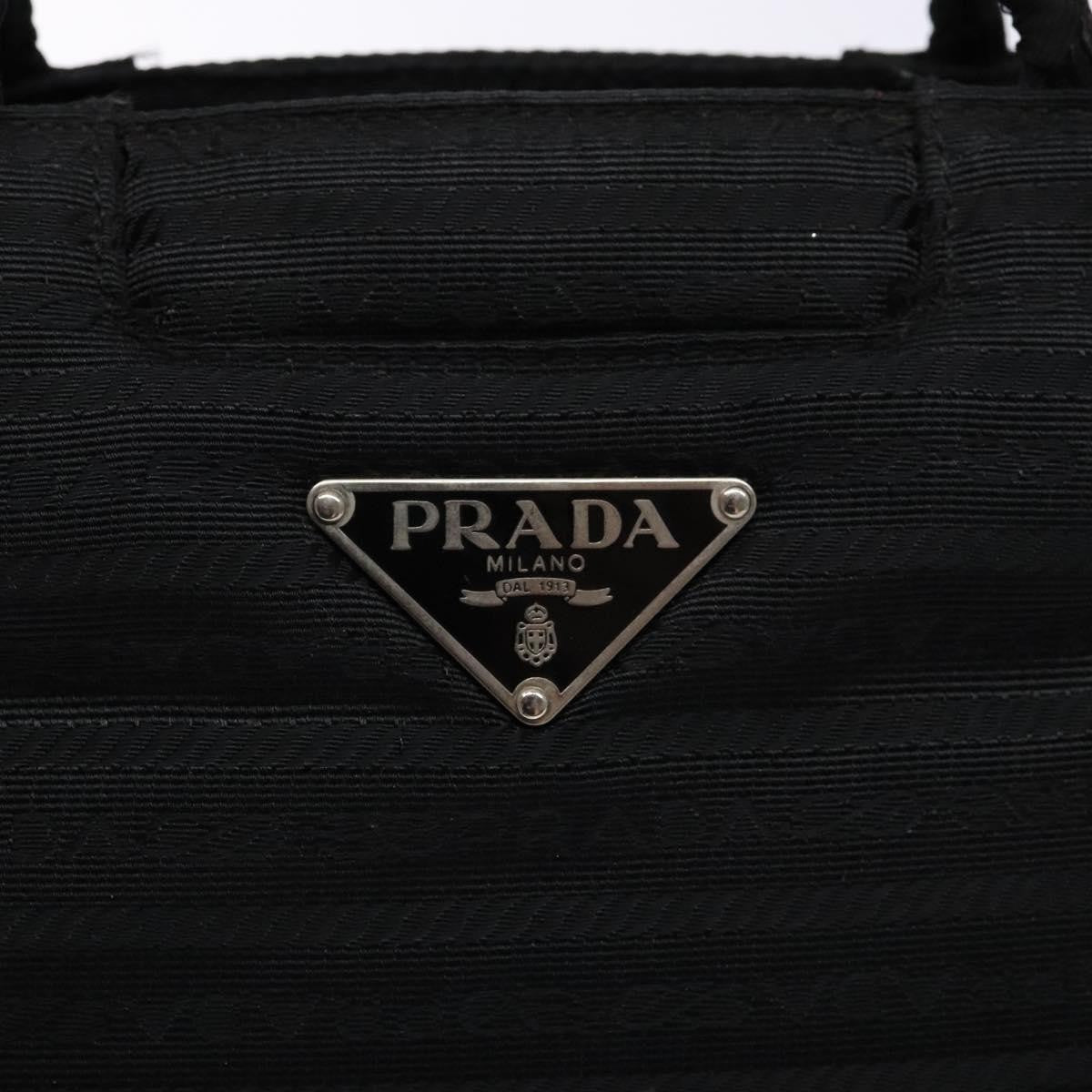Prada Vintage Zip Handbag Tessuto Black Nylon Handbag