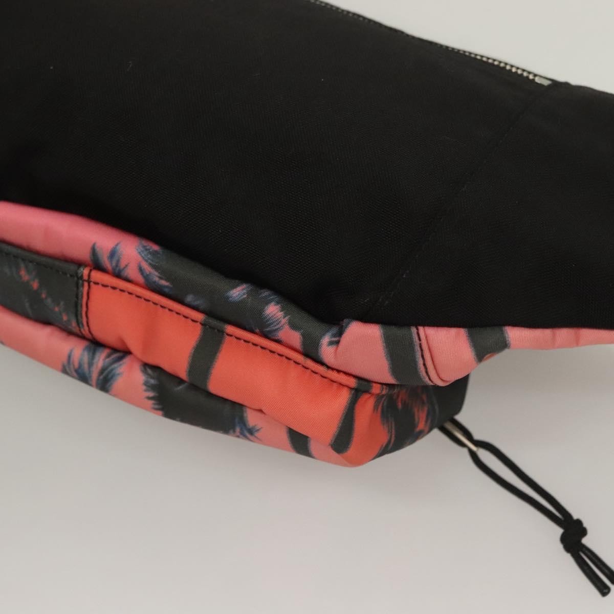 Saint Laurent Front Pocket Waist Bag Printed Nylon Pink Nylon Shoulder Bag Bag (Pre-Owned)