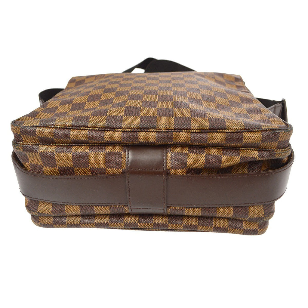 Louis Vuitton Naviglio Handbag Damier Brown Canvas Shoulder Bag