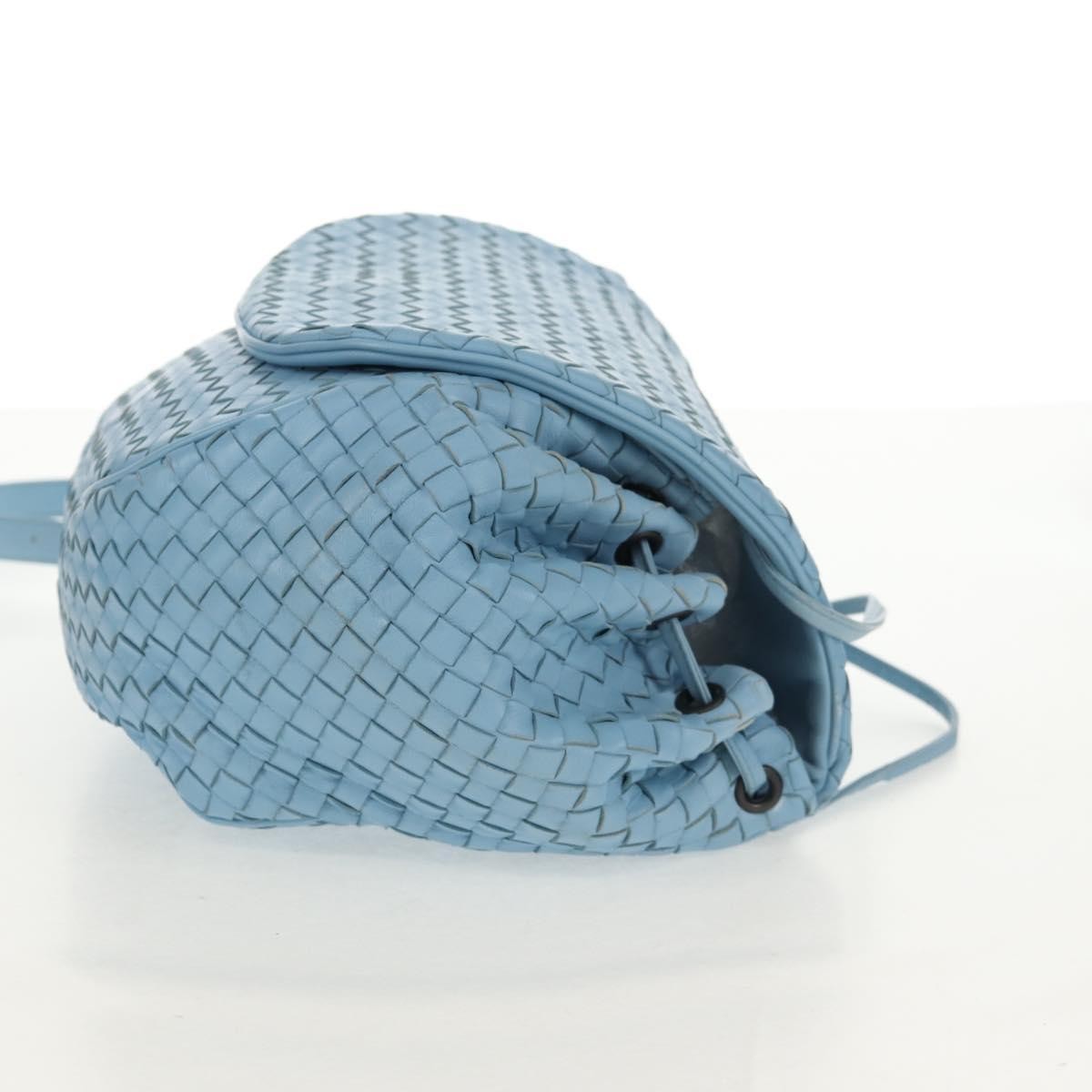 Bottega Veneta Intrecciato Shoulder Bag Leather Blue Leather Shoulder Bag Bag