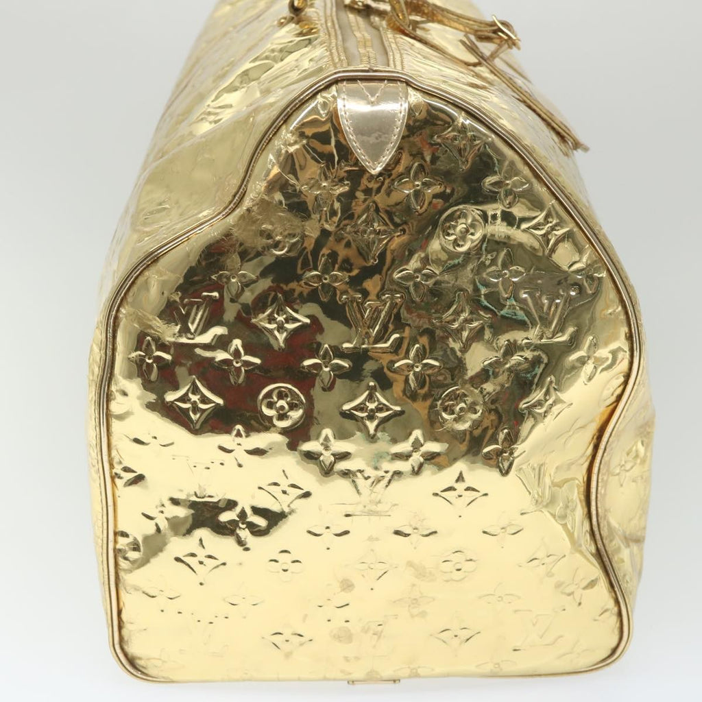 Louis Vuitton Keepall Bag Monogram Miroir Pvc Gold Patent_Leather Travel Bag