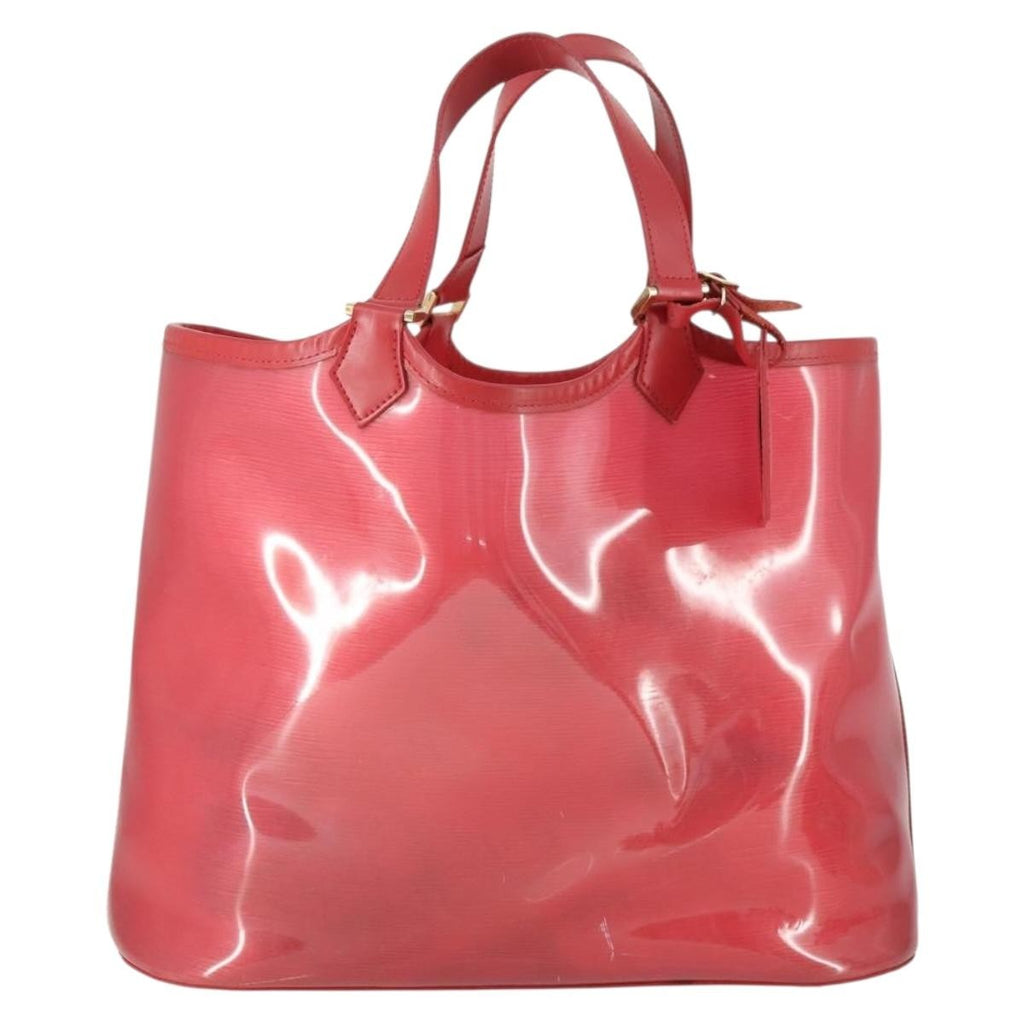 Louis Vuitton Plage Lagoon Bay Handbag Vinyl Epi Leather Red Plastic Tote Bag