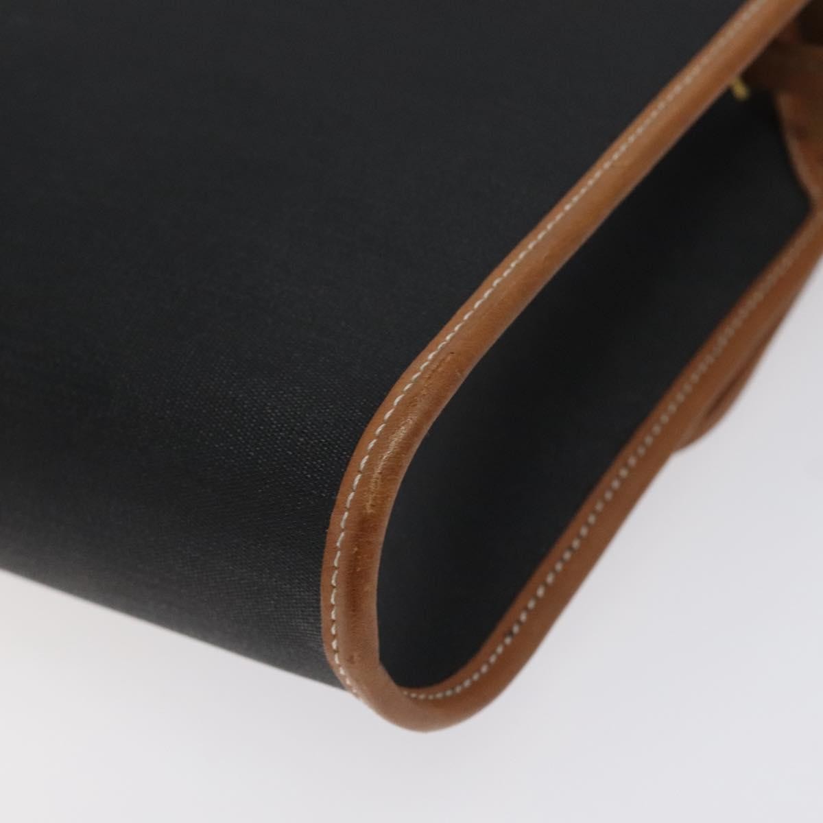Christian Dior Vintage Cd Flap Shoulder Bag Canvas Black Pvc Shoulder Bag Bag (Pre-Owned)