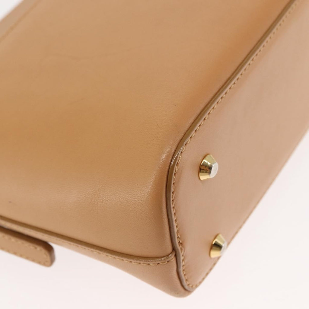 Burberry Shoulder Bag Leather Beige Leather Shoulder Bag