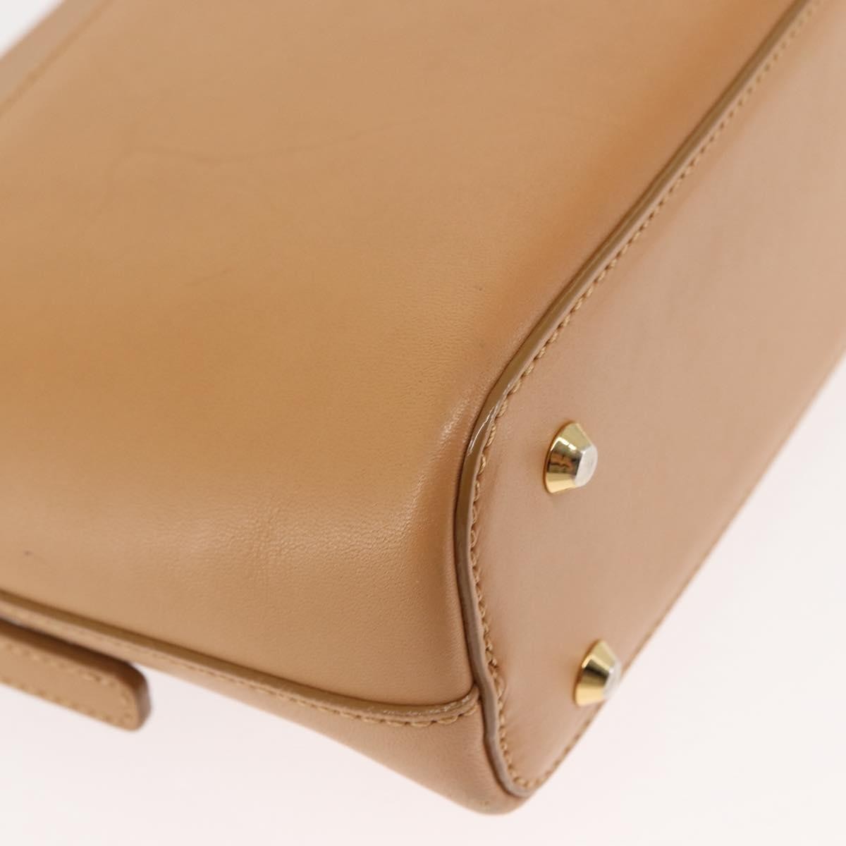 Burberry Shoulder Bag Leather Beige Leather Shoulder Bag