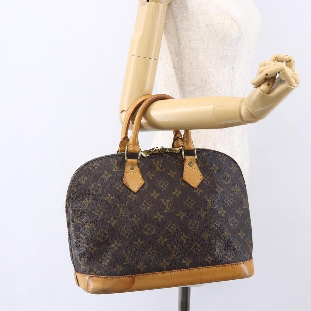 Louis Vuitton Alma Handbag Monogram Canvas Brown Canvas Handbag