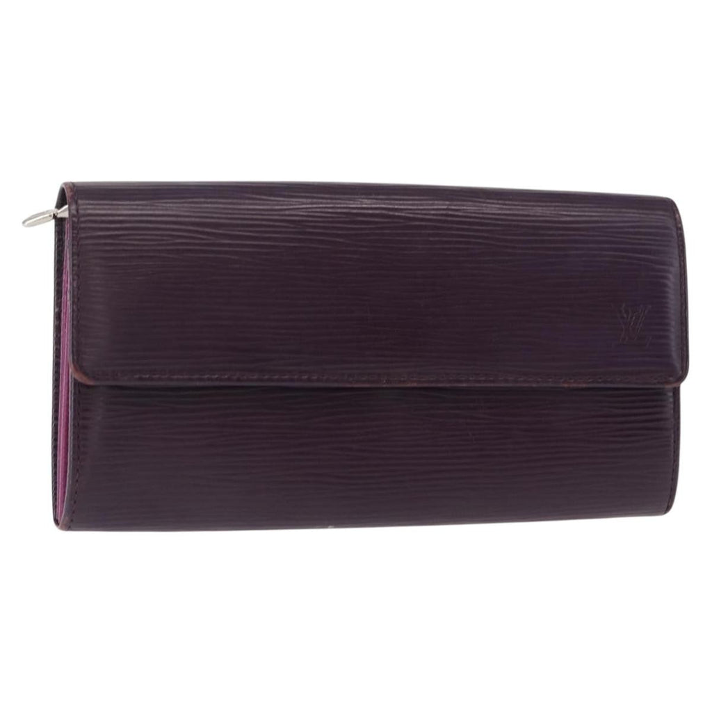 Louis Vuitton Vintage Sarah Wallet Epi Leather Purple Leather Wallets Accessory