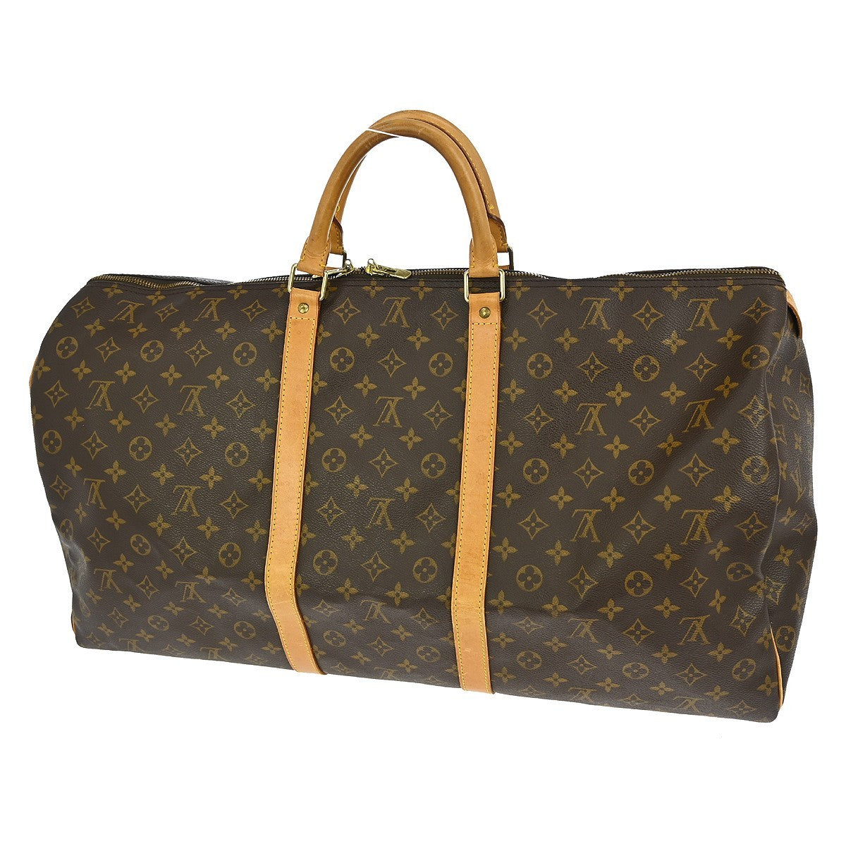 Louis Vuitton Keepall Bag Monogram Canvas Brown Canvas Travel Bag