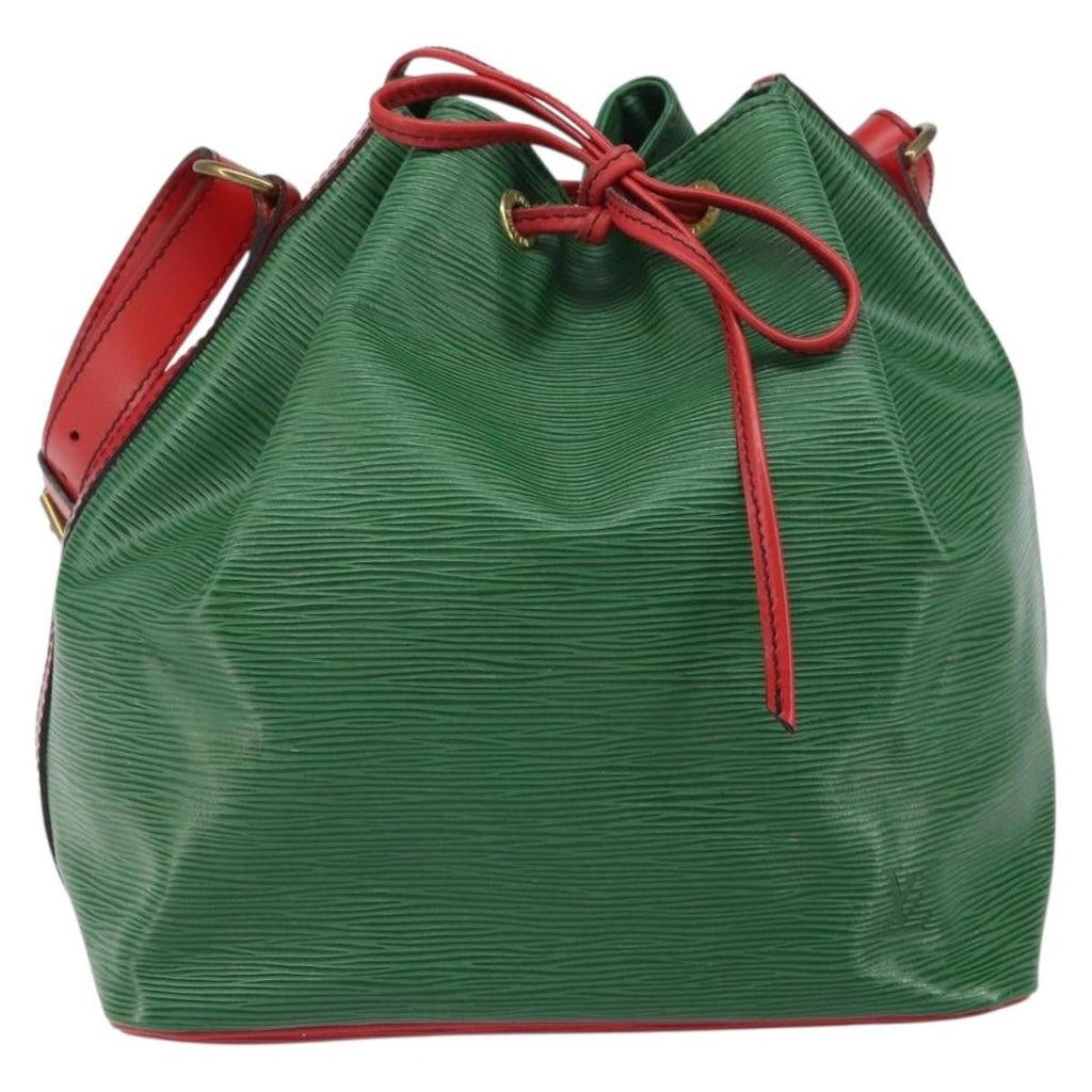 Louis Vuitton Bicolor Petit Noe Handbag Epi Leather Green Leather Shoulder Bag