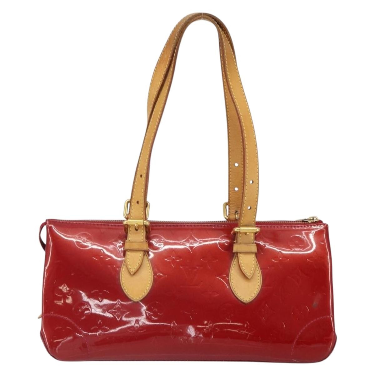 Louis Vuitton Rosewood Avenue Handbag Monogram Vernis Red Patent_Leather Handbag