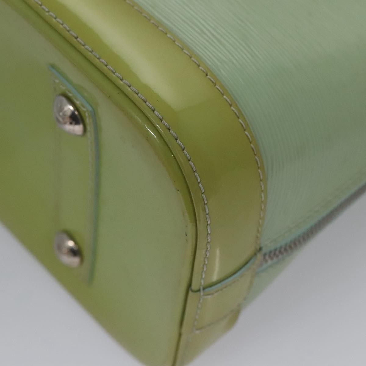 Louis Vuitton Alma Handbag Electric Epi Leather Green Patent_Leather Handbag