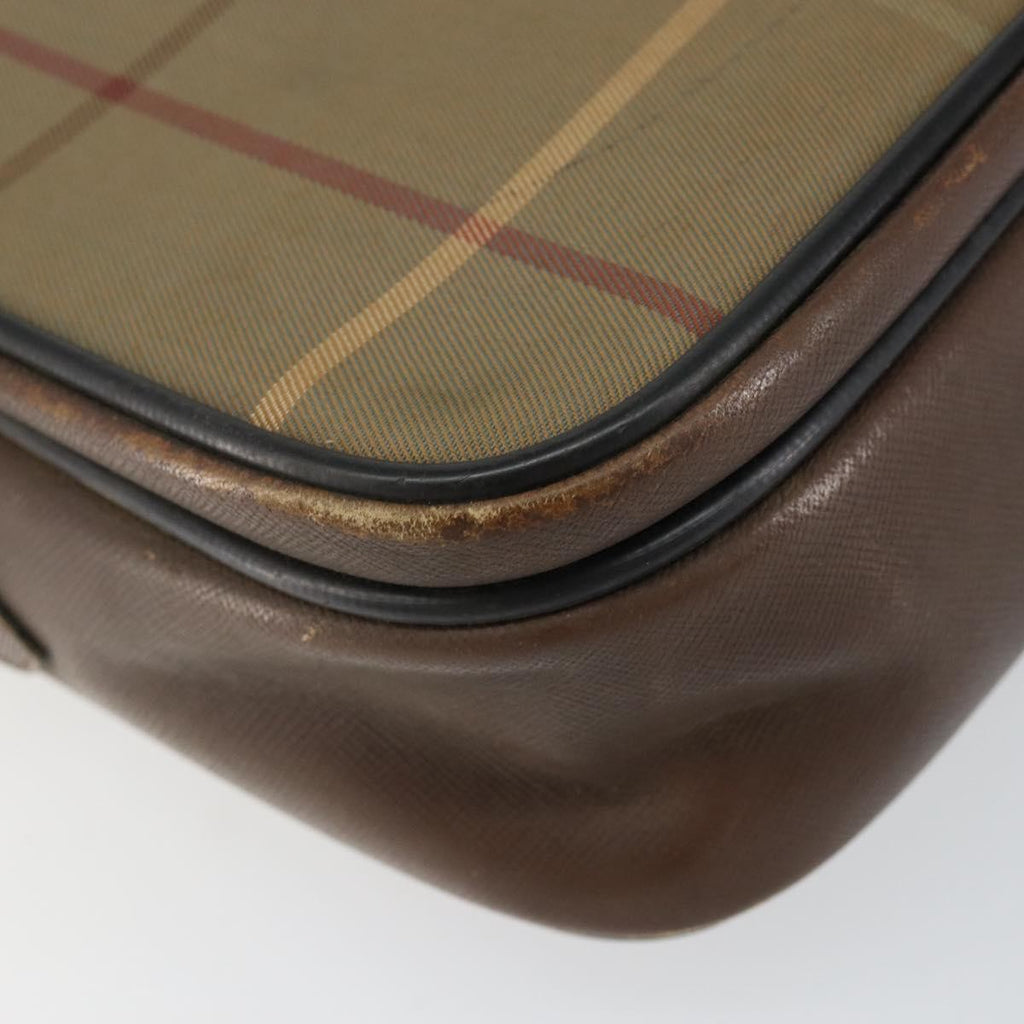 Burberry Nova Check Shoulder Bag Canvas Beige Canvas Shoulder Bag
