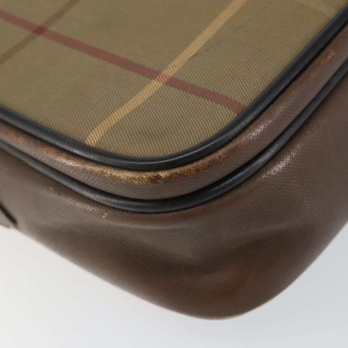 Burberry Nova Check Shoulder Bag Canvas Beige Canvas Shoulder Bag