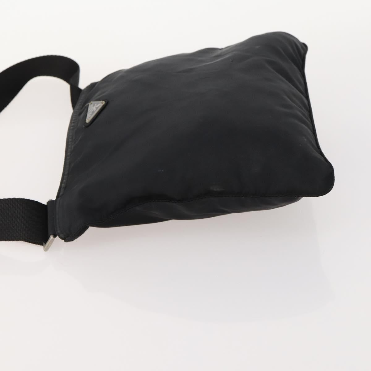 Prada Flat Messenger Bag Tessuto Black Nylon Shoulder Bag Bag