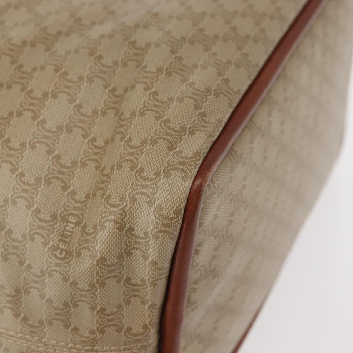 Celine Vintage Macadam Handbag Canvas And Leather Beige Canvas Handbag