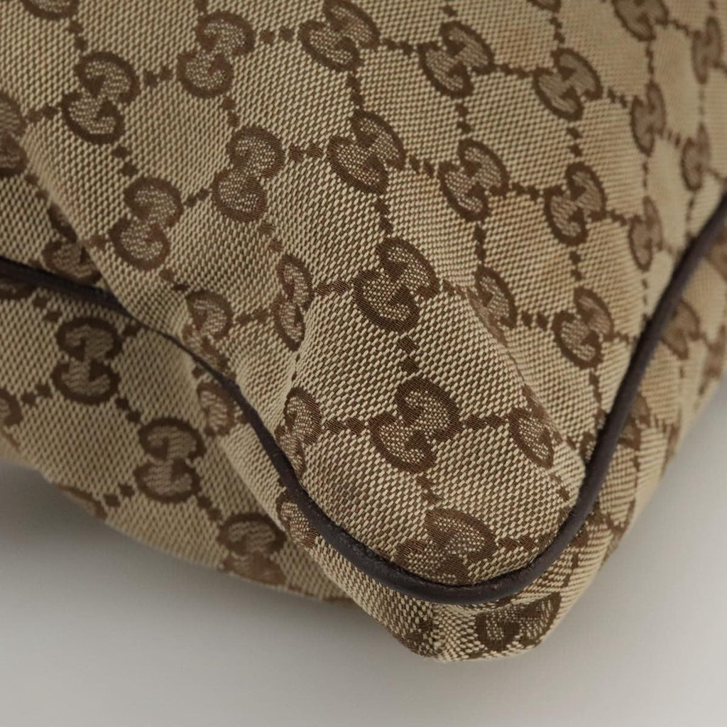 Gucci Double Pocket Web Messenger Gg Canvas Brown Canvas Shoulder Bag Bag (Pre-Owned)
