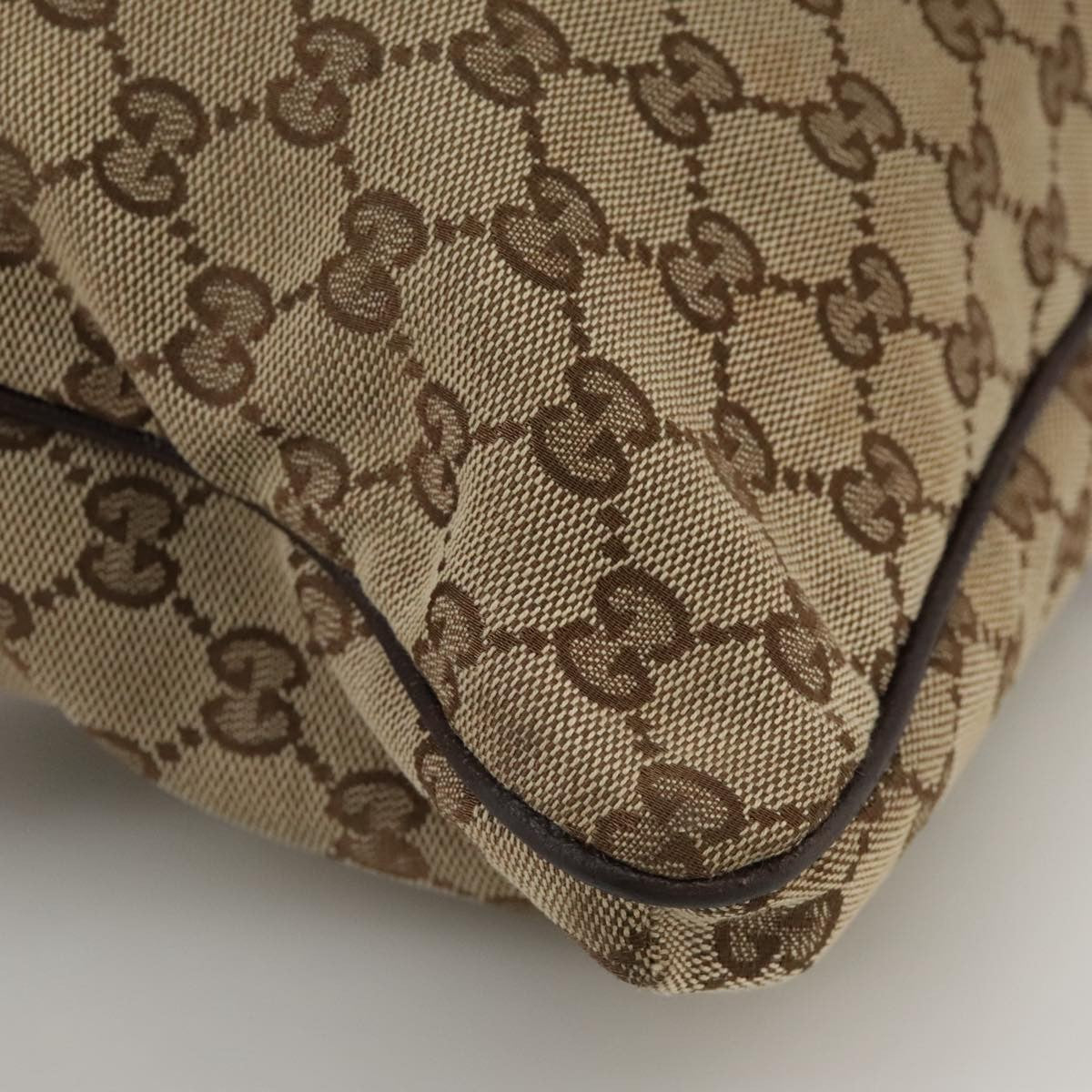 Gucci Double Pocket Web Messenger Gg Canvas Brown Canvas Shoulder Bag Bag (Pre-Owned)
