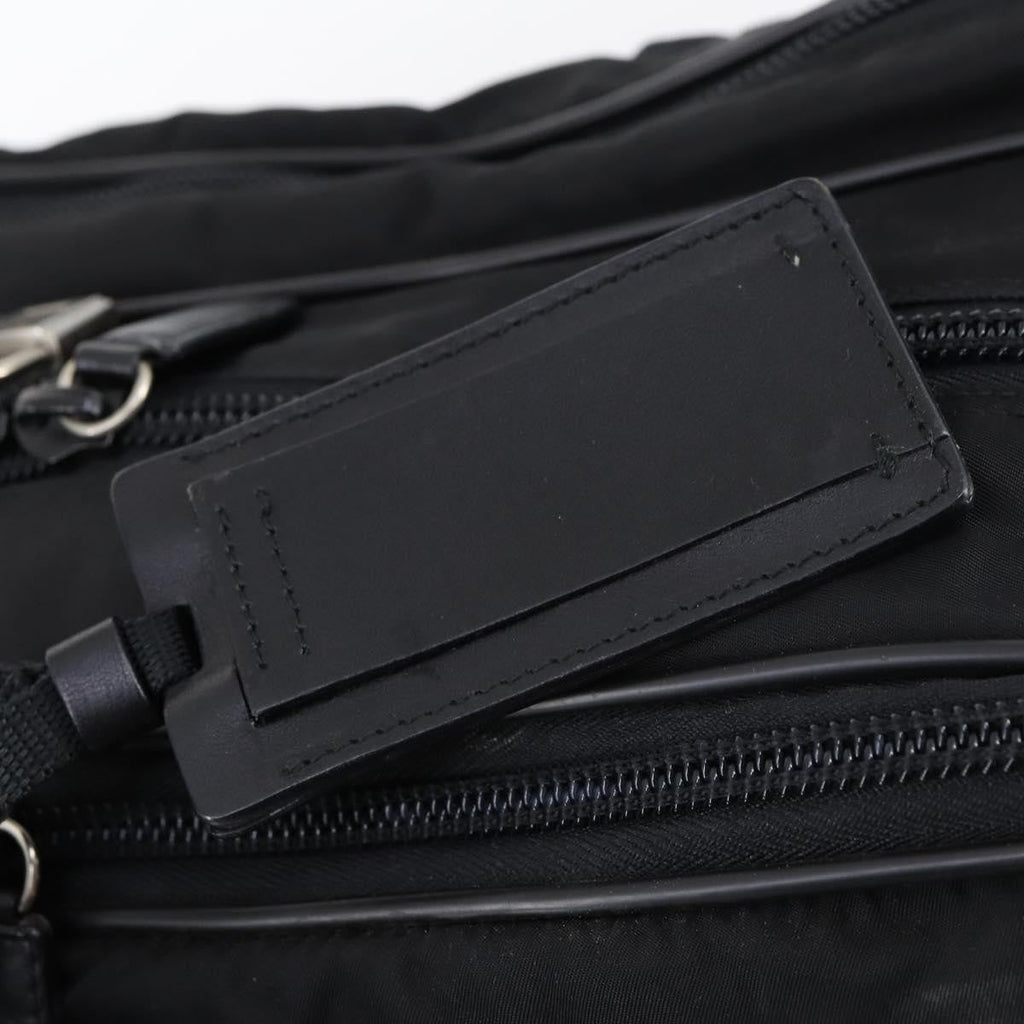 Prada Porta Computer Briefcase Tessuto And Saffiano Leather Black Nylon Briefcase Bag