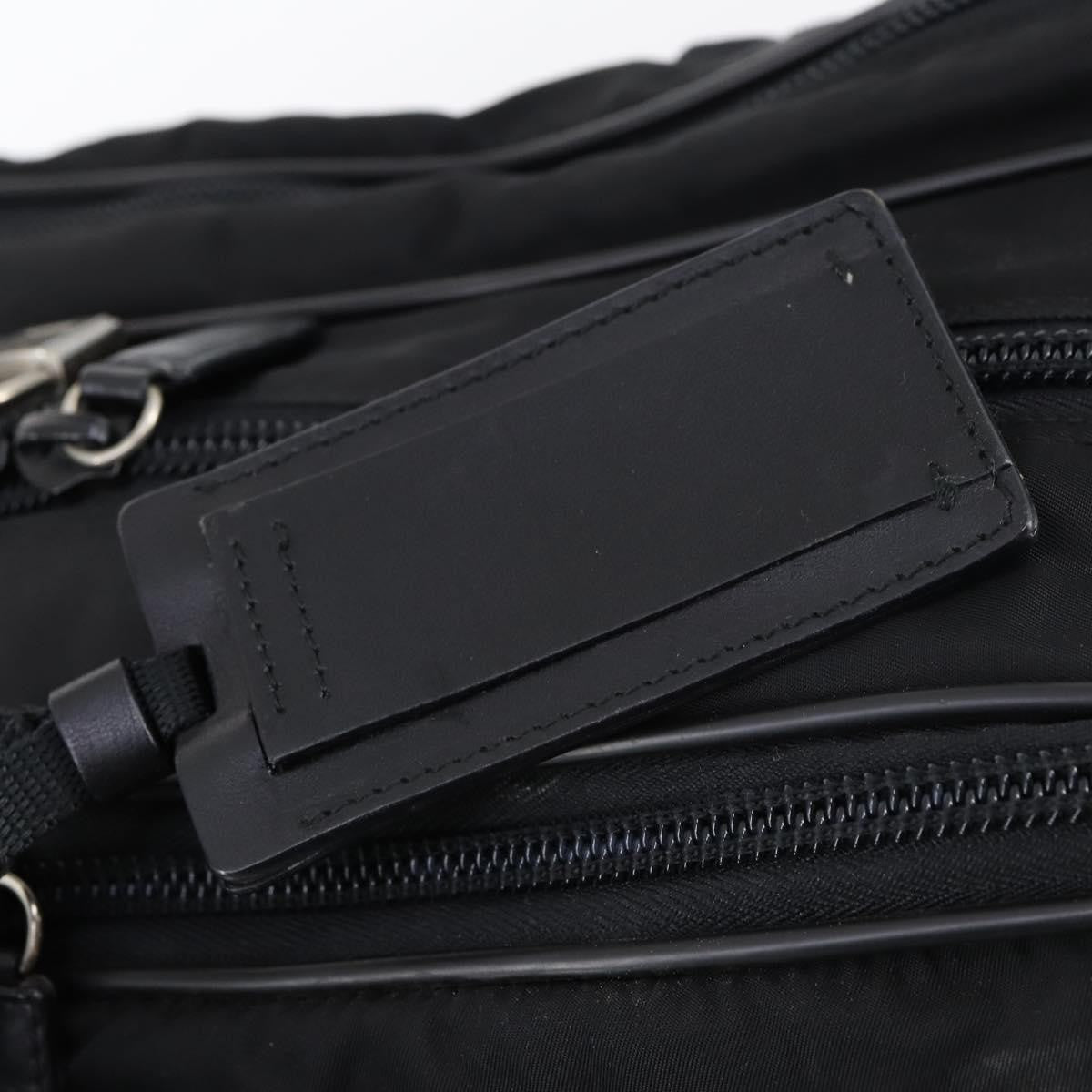 Prada Porta Computer Briefcase Tessuto And Saffiano Leather Black Nylon Briefcase Bag