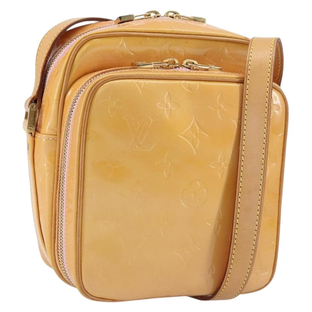 Louis Vuitton Wooster Handbag Monogram Vernis Yellow Patent_Leather Shoulder Bag
