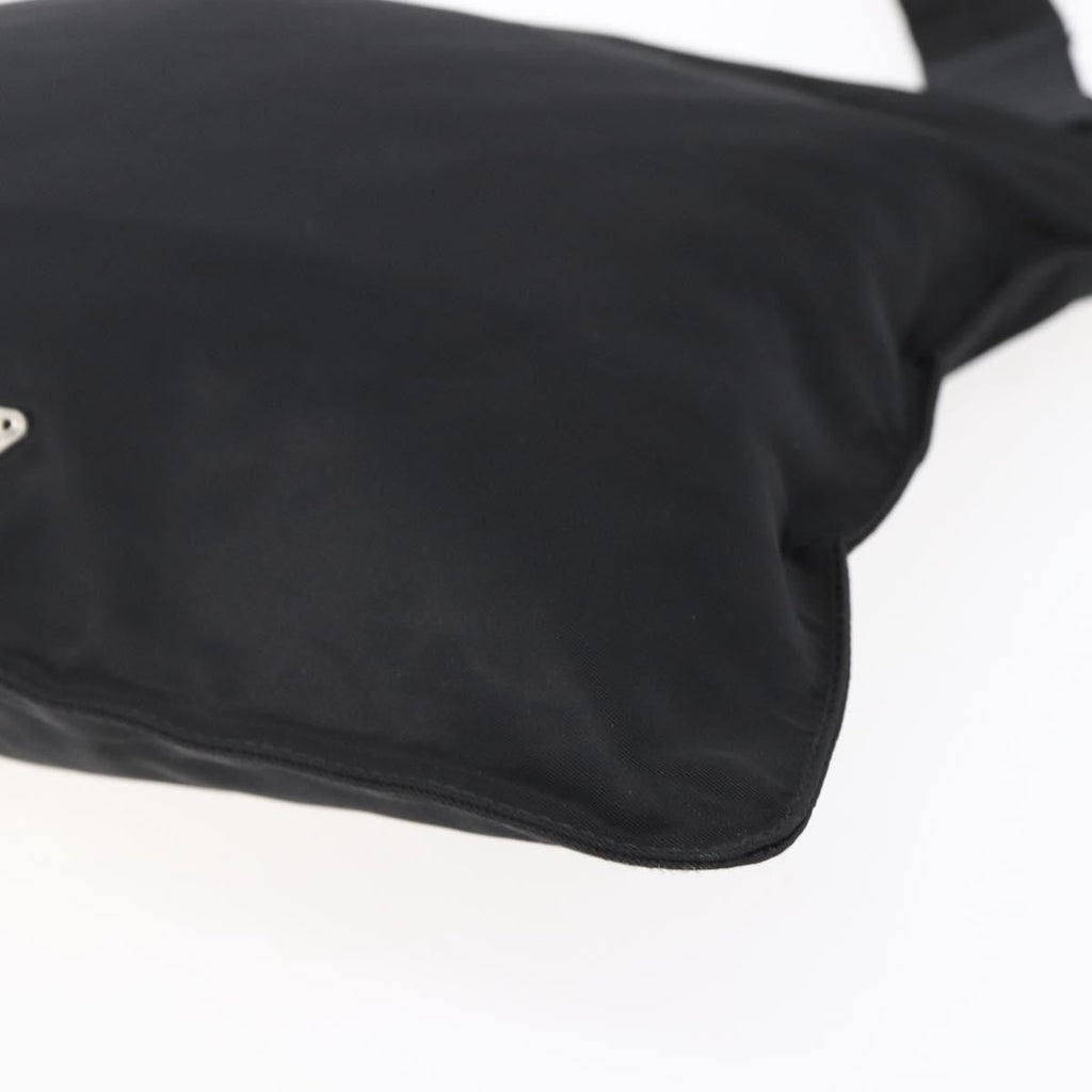 Prada Flat Messenger Bag Tessuto Black Nylon Shoulder Bag Bag
