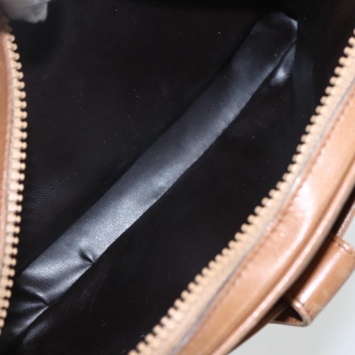 Celine Vintage Macadam Shoulder Bag Canvas And Leather Brown Canvas Shoulder Bag Bag