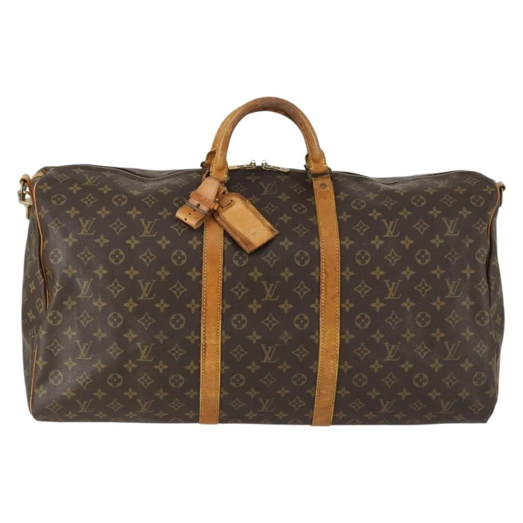 Louis Vuitton Keepall Bandouliere Bag Monogram Canvas Brown Canvas Travel Bag
