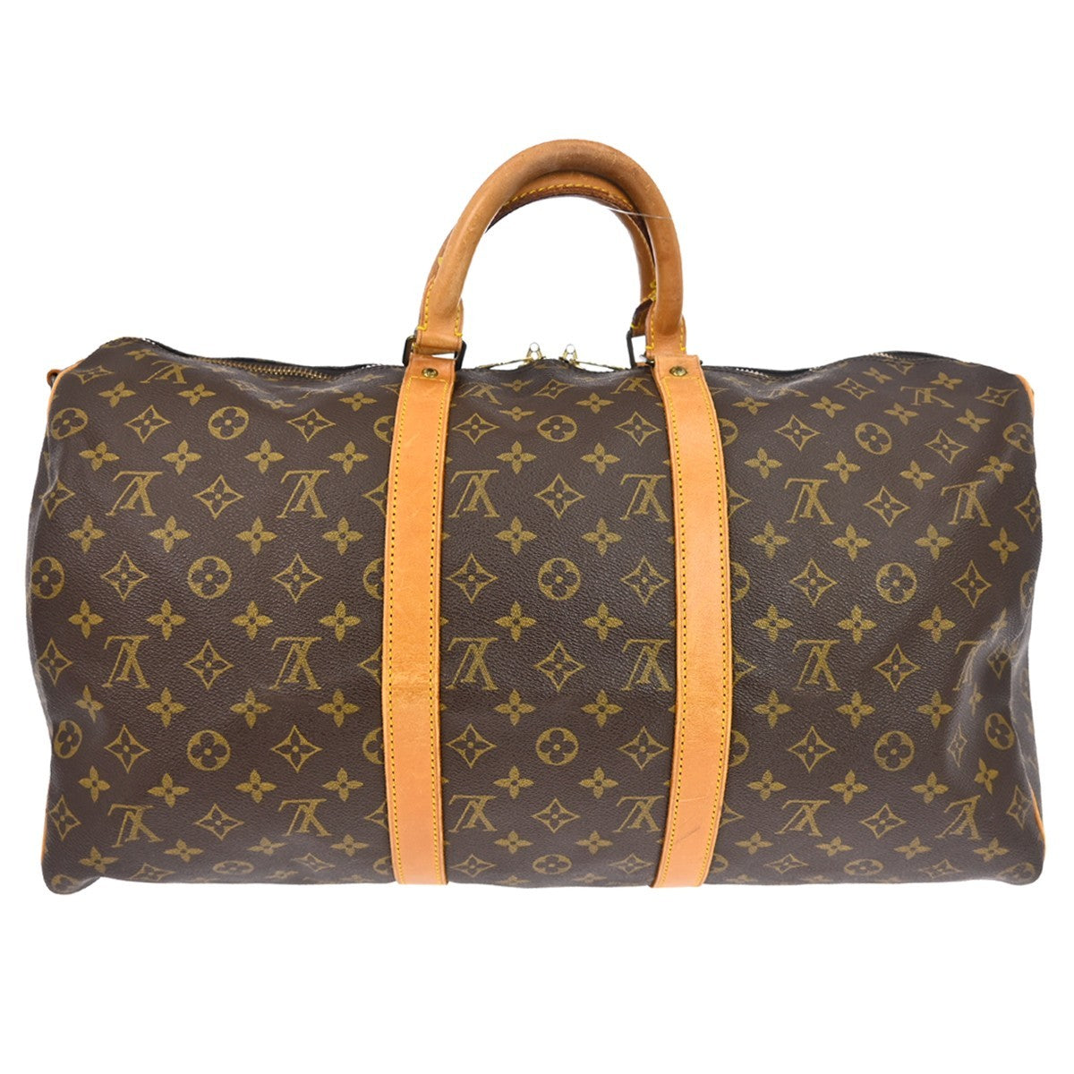 Louis Vuitton Keepall Bandouliere Bag Monogram Canvas Brown Canvas Travel Bag
