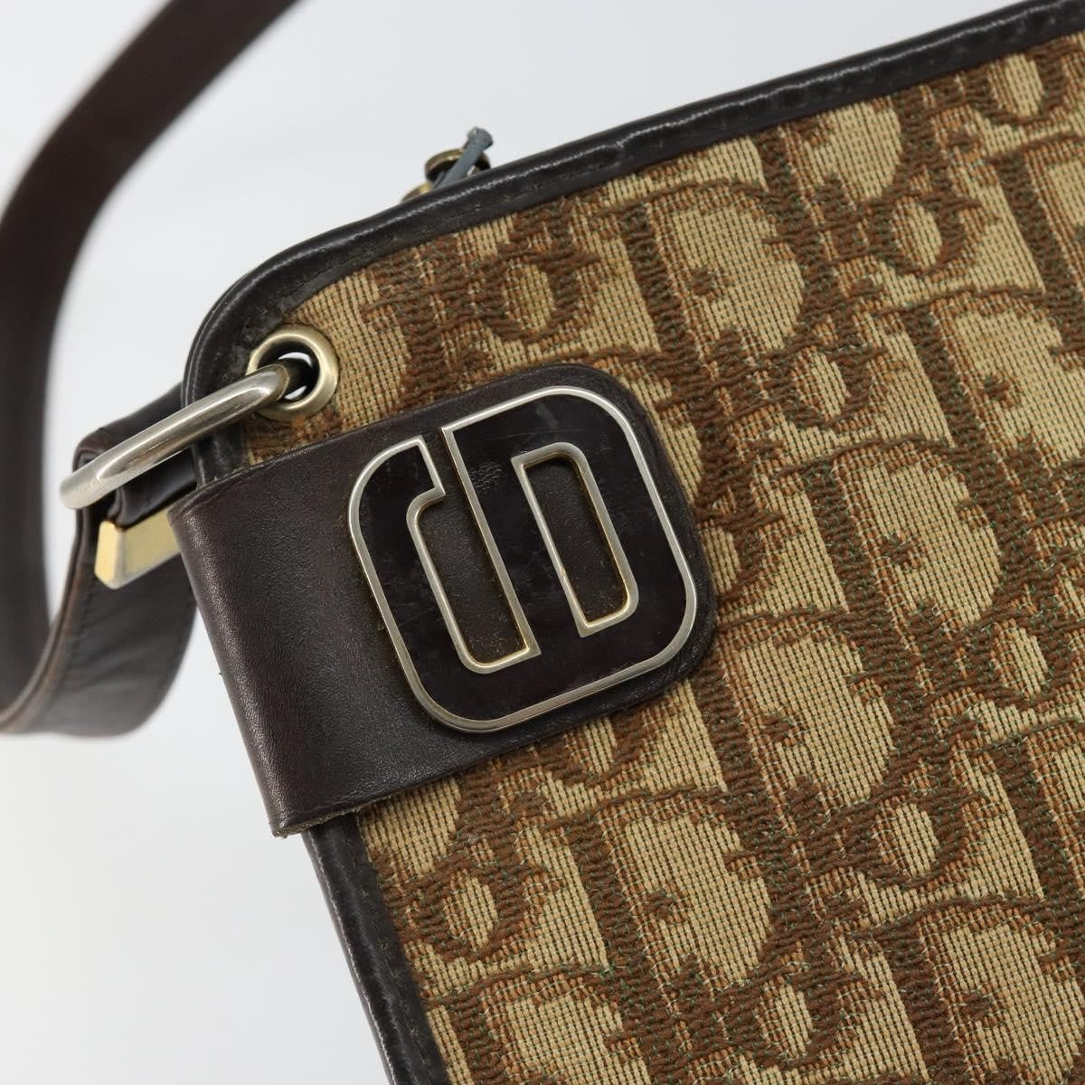 Christian Dior Vintage Trotter Shoulder Bag Canvas Beige Canvas Shoulder Bag Bag (Pre-Owned)