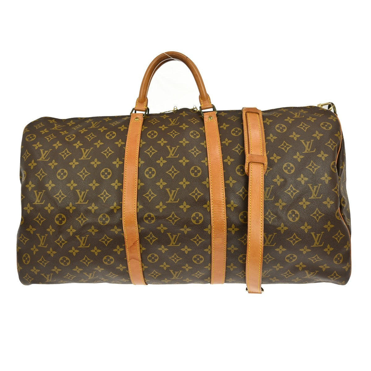 Louis Vuitton Keepall Bandouliere Bag Monogram Canvas Brown Canvas Travel Bag