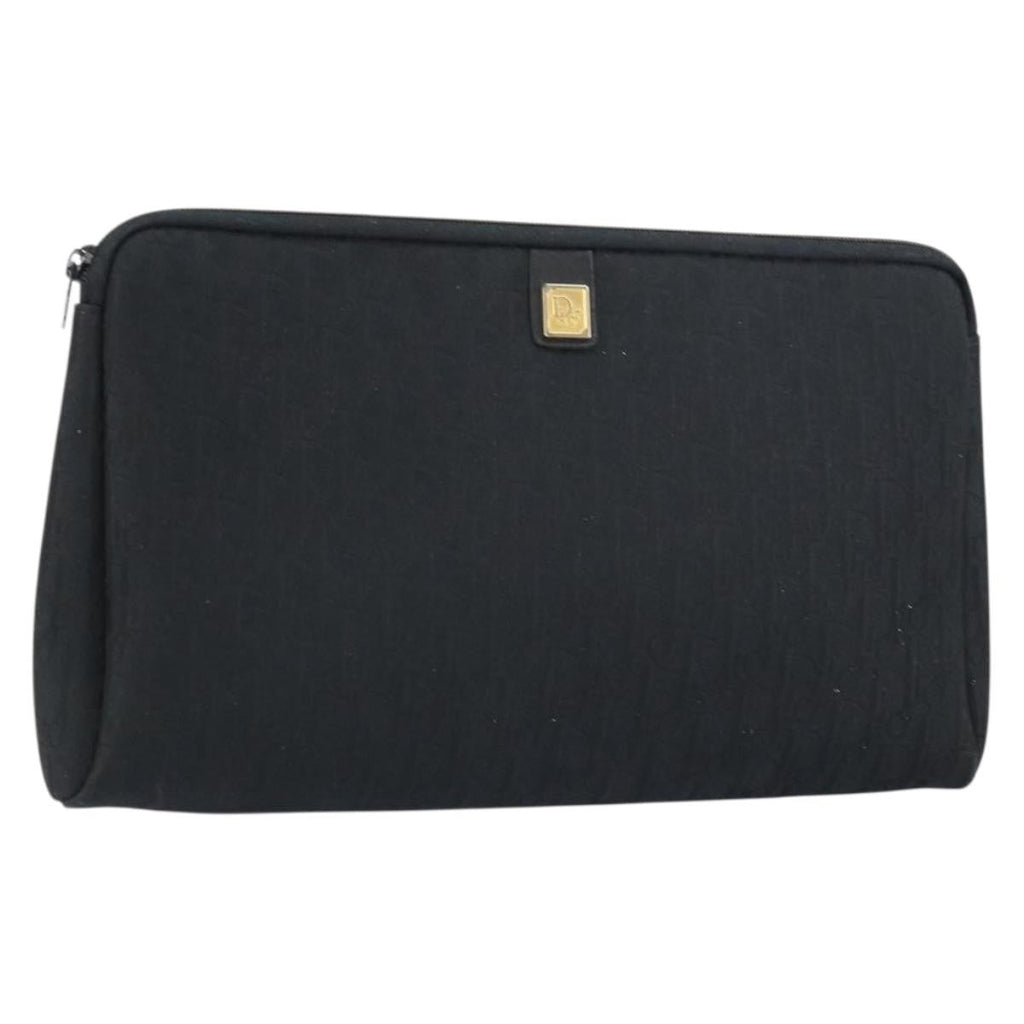 Christian Dior Trotter Pouch Canvas Black Canvas Clutche & Pouche Bag (Pre-Owned)