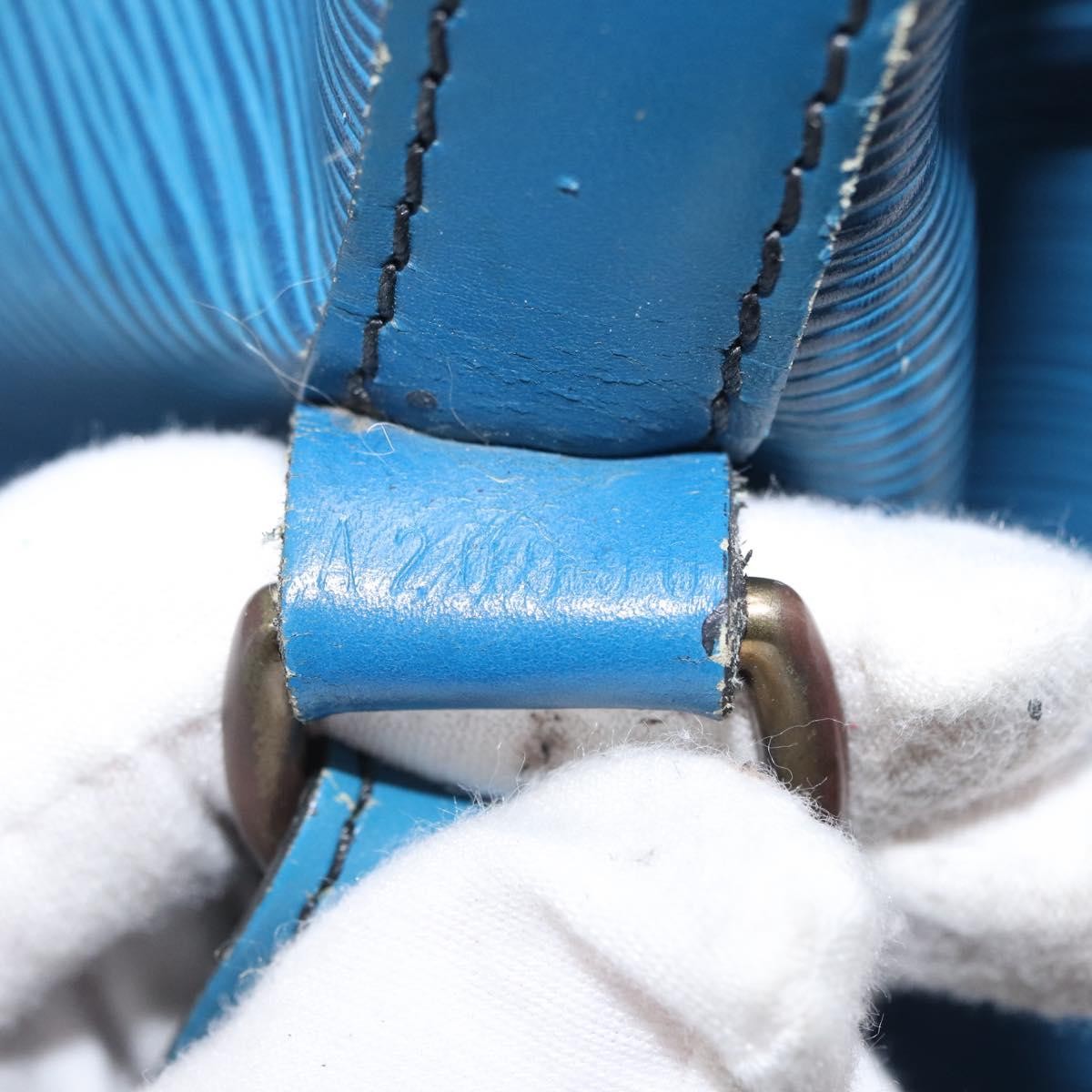 Louis Vuitton Petit Noe Nm Handbag Epi Leather Blue Leather Shoulder Bag
