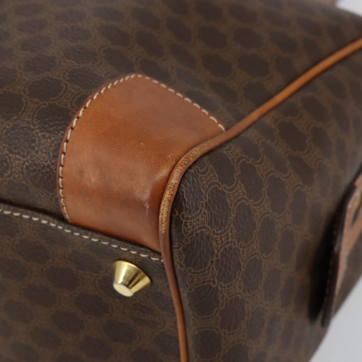 Celine Macadam Handbag Macadam With Leather Brown Canvas Shoulder Bag Bag
