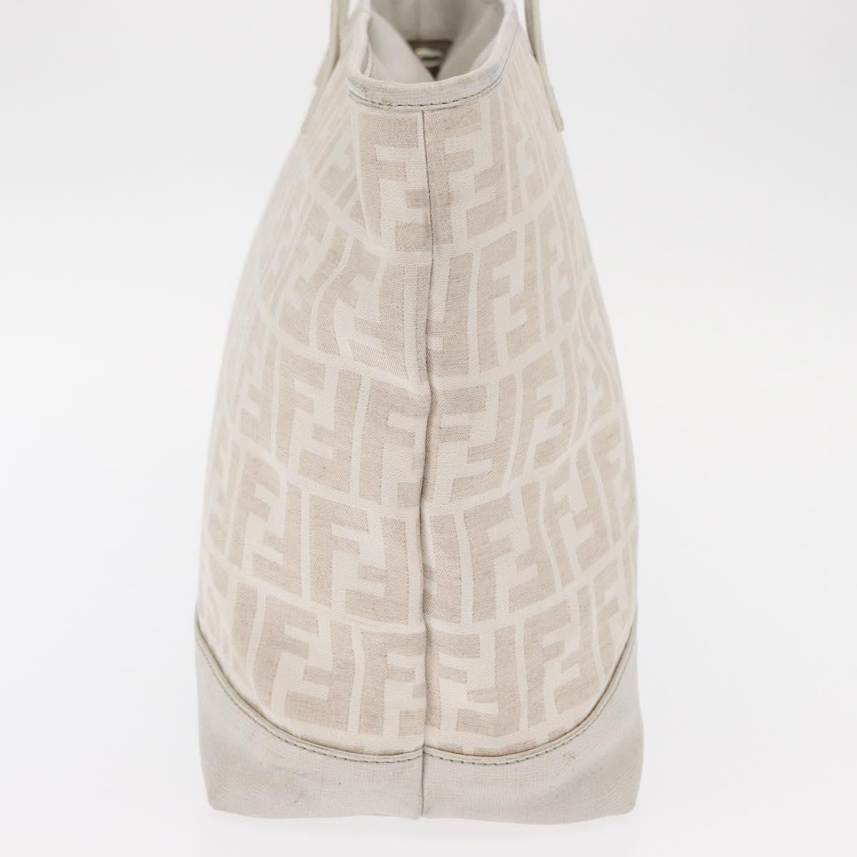 Fendi Roll Tote Zucca Canvas And Leather Beige Canvas Tote Bag Bag