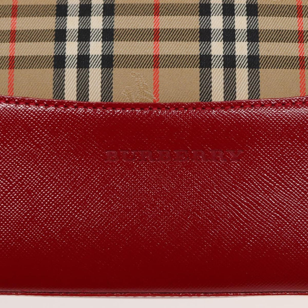 Burberry Nova Check Tote Canvas And Leather Beige Canvas Tote Bag