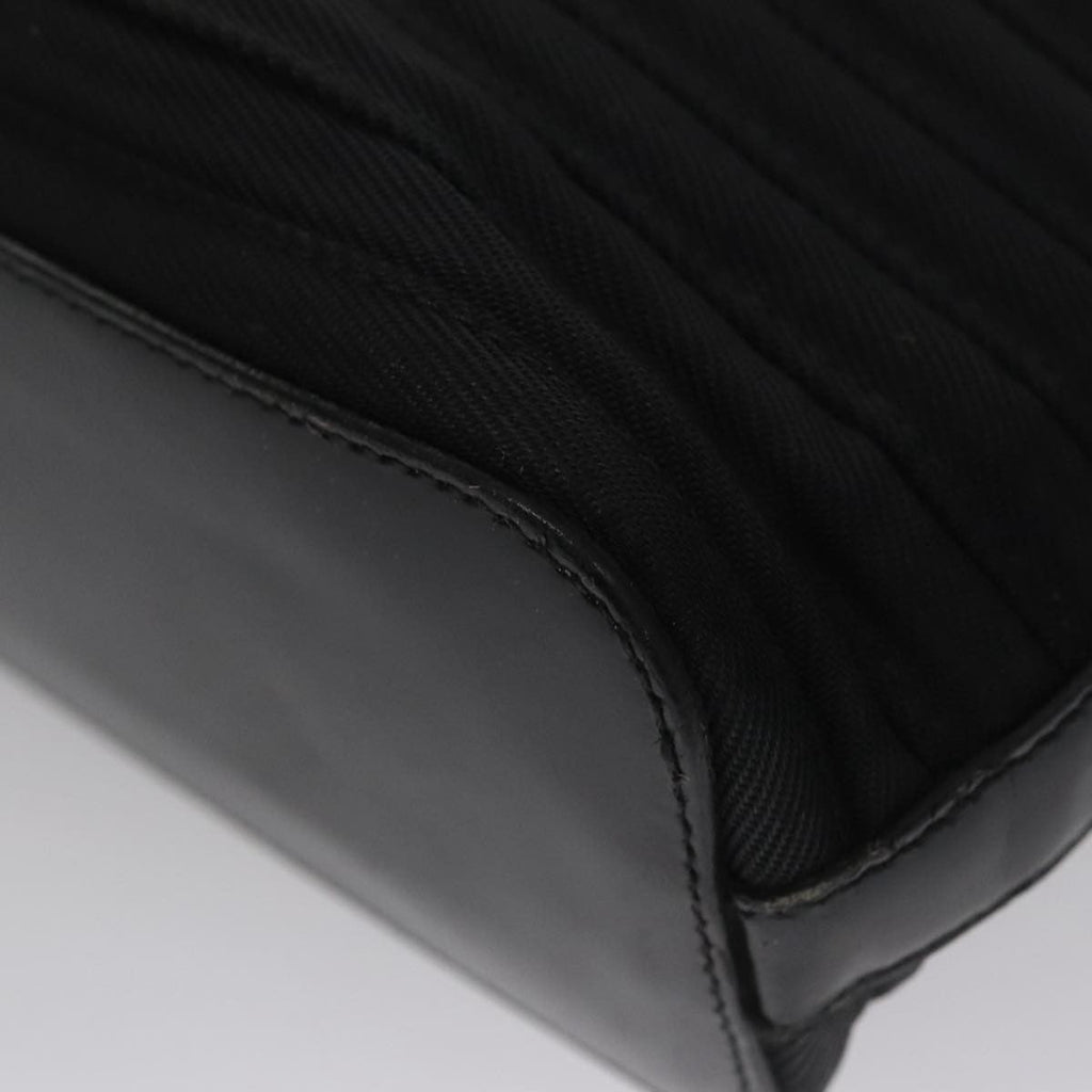 Gucci Vintage Bamboo Handle Bag Nylon Black Nylon Tote Bag Bag (Pre-Owned)