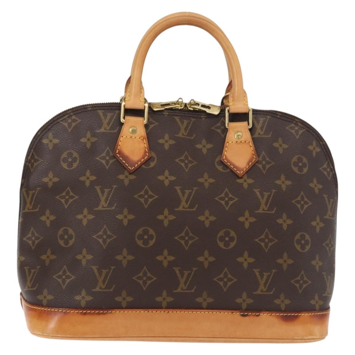 Louis Vuitton Alma Handbag Monogram Canvas Brown Canvas Handbag