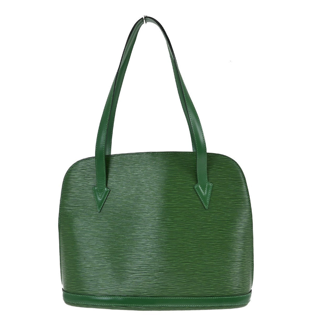 Louis Vuitton Lussac Handbag Epi Leather Green Leather Shoulder Bag
