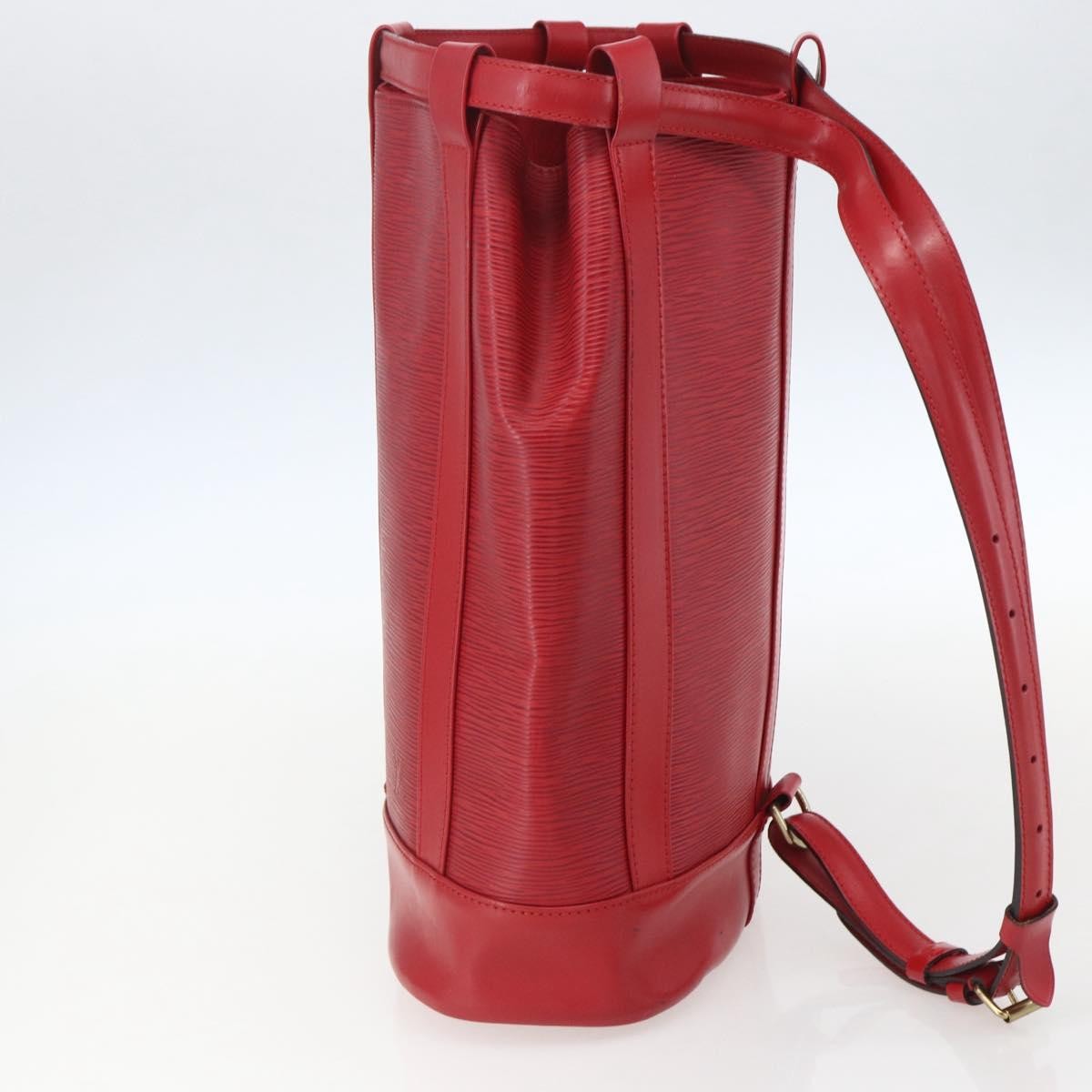 Louis Vuitton Randonnee Backpack Epi Leather Red Leather Shoulder Bag