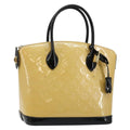 Louis Vuitton Lockit Handbag Monogram Vernis Beige Patent_Leather Tote Bag