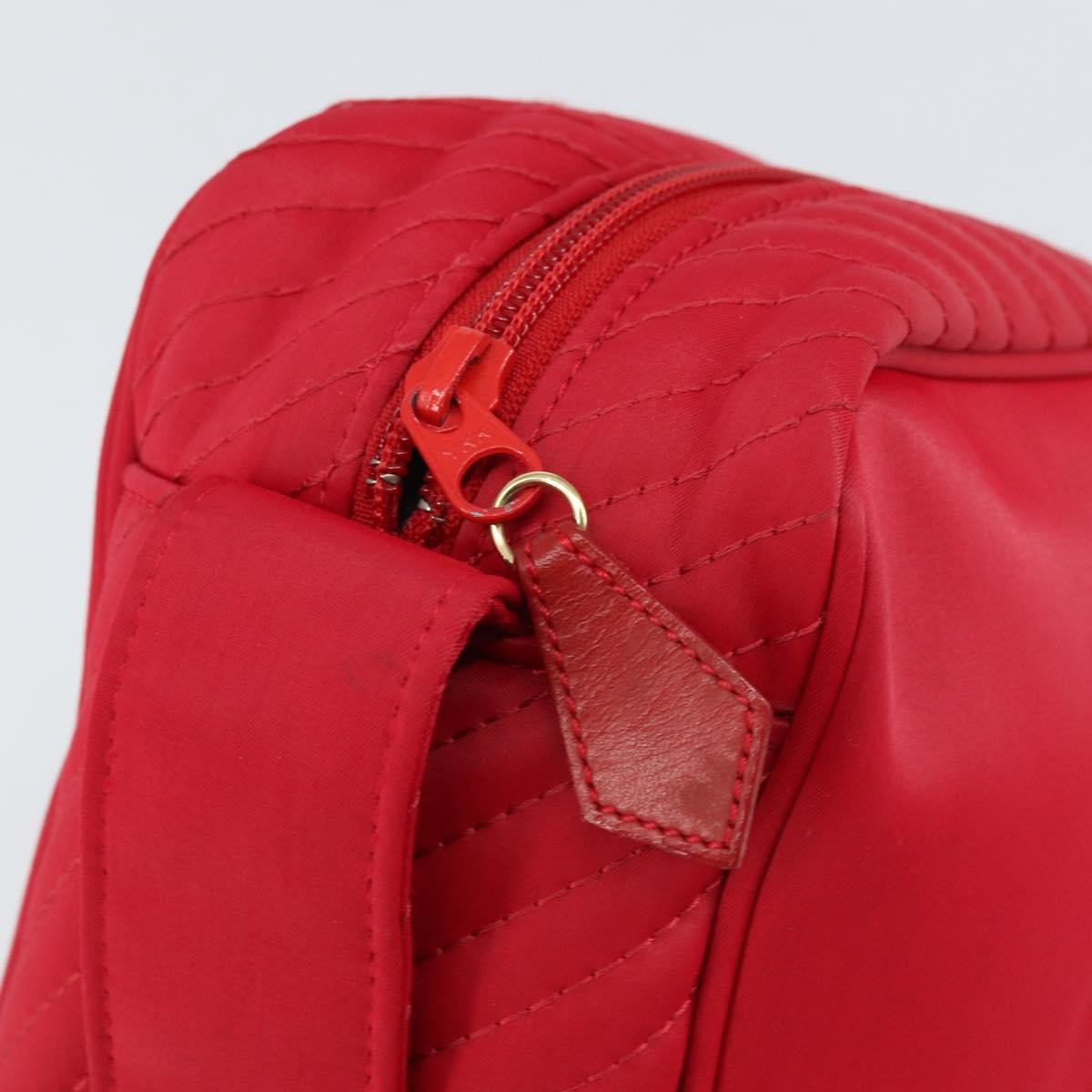 Saint Laurent Vintage Shoulder Bag Nylon Red Nylon Shoulder Bag Bag (Pre-Owned)