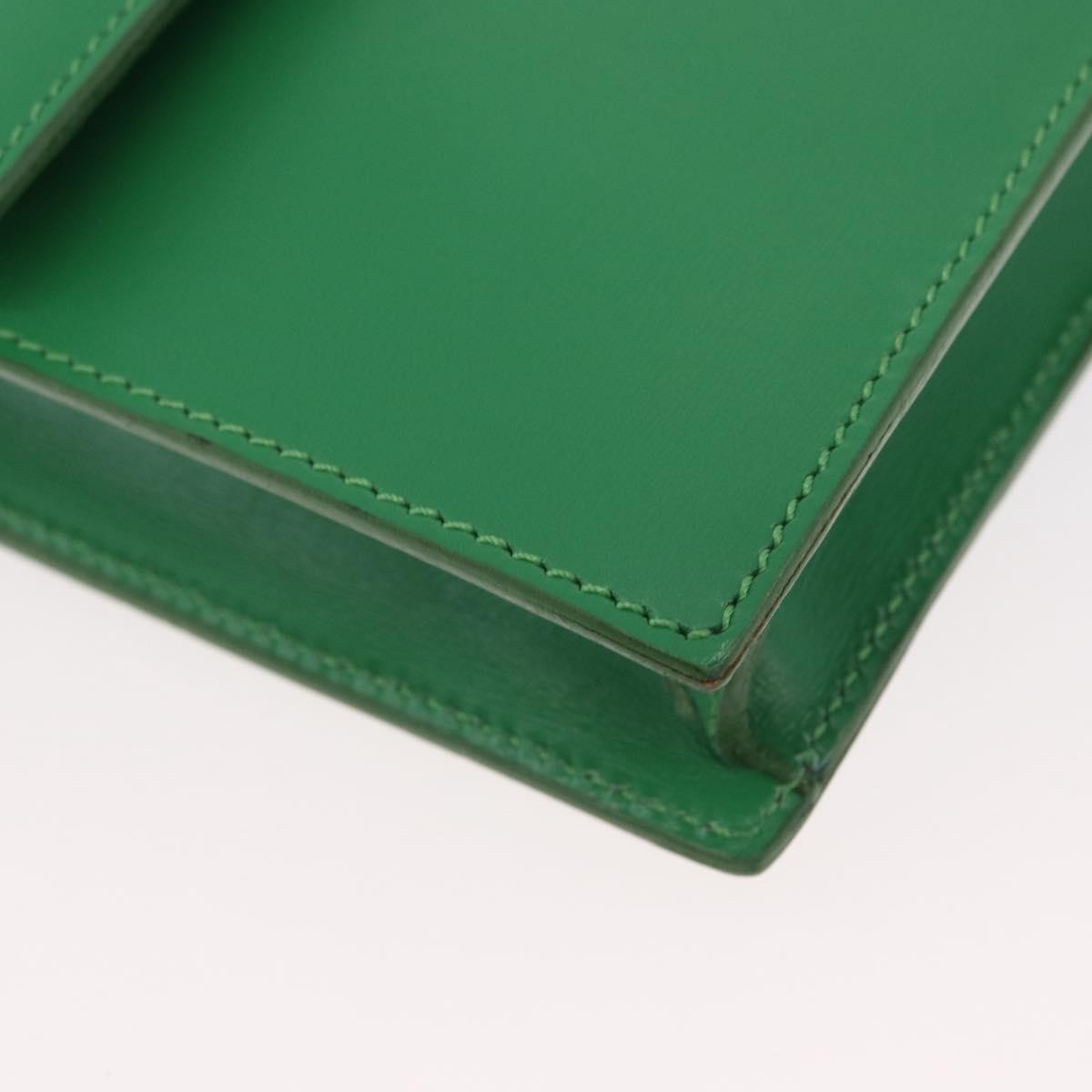 Celine Circle Logo Shoulder Bag Leather Green Leather Shoulder Bag Bag